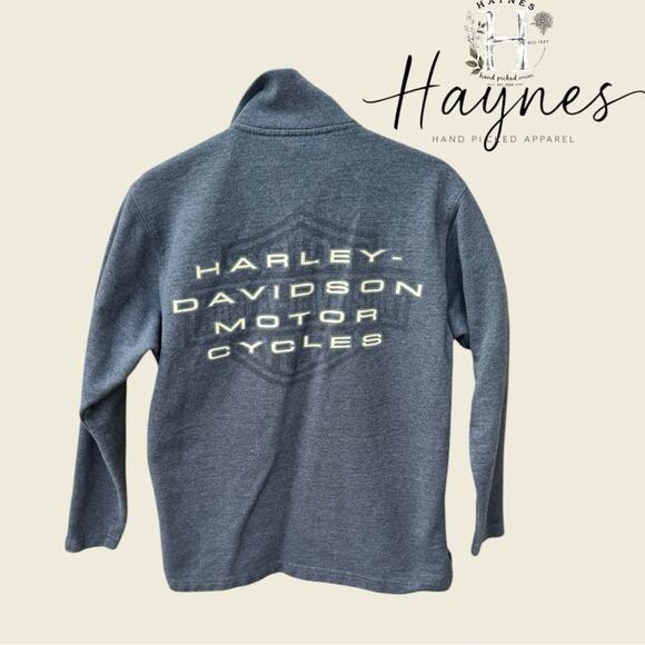124. HARLEY DAVIDSON | 1/4 Zippered Pullover Authentic Harley Tag Size:XS - Picture 2 of 7